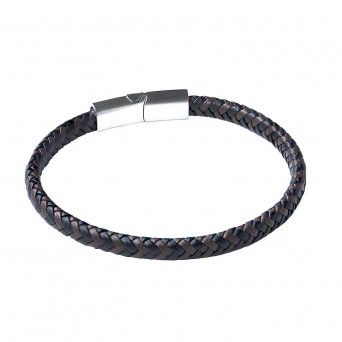 Pulseira Black & Brown Leather