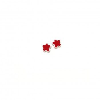 Brincos Agatha - Super Flor Vermelha