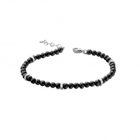 Pulseira Ao - Bolas Pretas