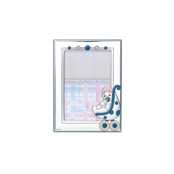 Moldura Azul - Carrinho Beb 13X18