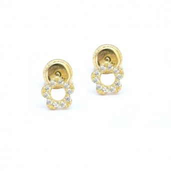 Brincos Ouro 9kts - Flor