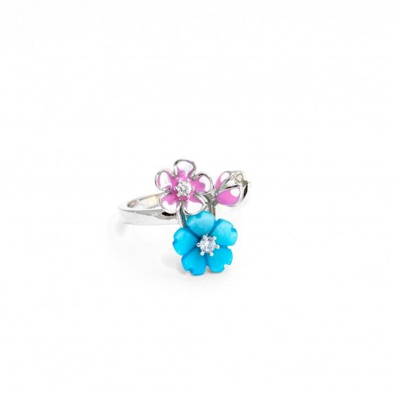 FLOWER RING - ENAMEL