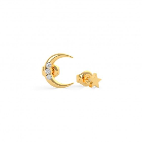 Brincos Dourado Lua&Estrela - Guess