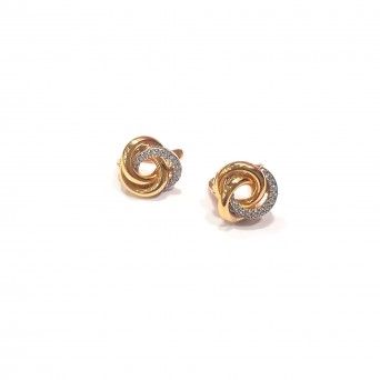 Earrings 19k Gold Bright Circle