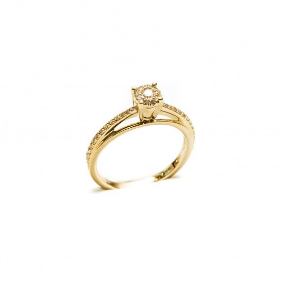 Anel Ouro 18kts  C/Diamantes - Marriage