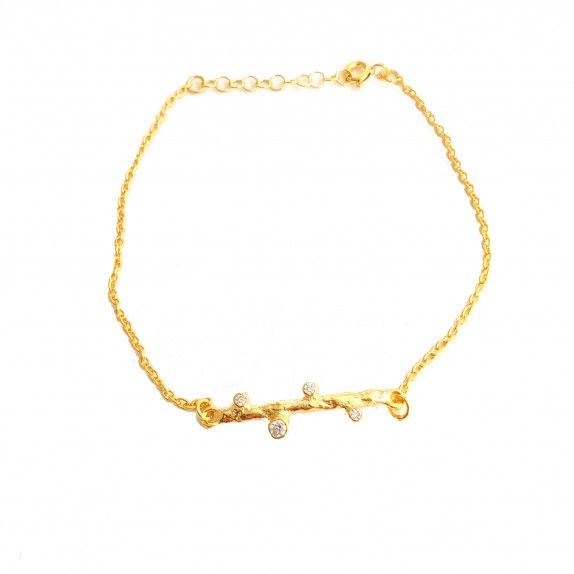 Pulseira Dourada Tronco Pequeno