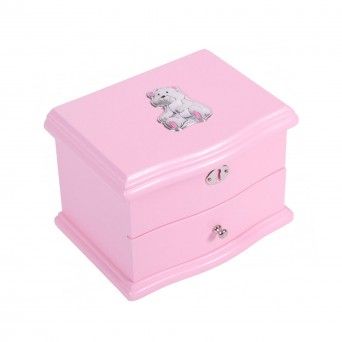 Caixa de Msica Rosa - Urso