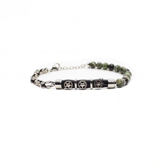 PULSEIRA MENS JASPE VERDE