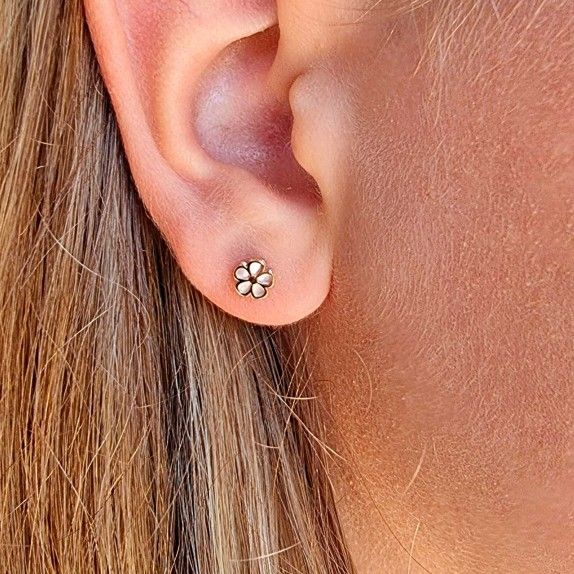 BRINCO OURO 9KT - FLOR