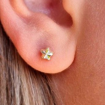 BRINCOS OURO 9KT - ESTRELA