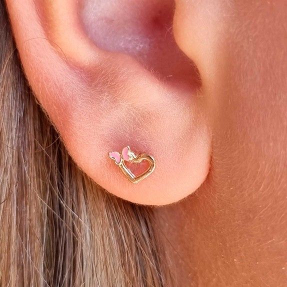 9KT GOLD EARRINGS - HEART