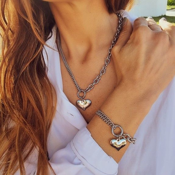 HEART STEEL BRACELET - MIA COLLECTION