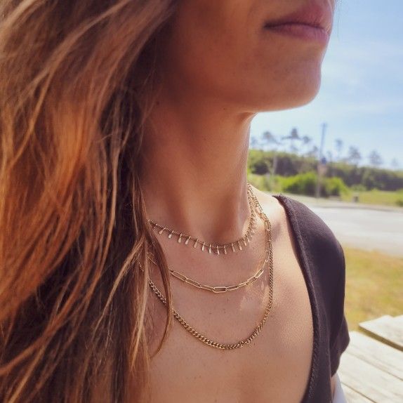 GOLDEN STEEL NECKLACE - MIA COLLECTION