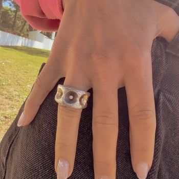 SILVER AND GOLD RING - VINTAGE COLLECTION