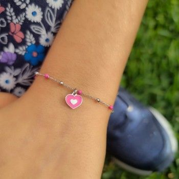 KID BRACELET - FUXIA HEART