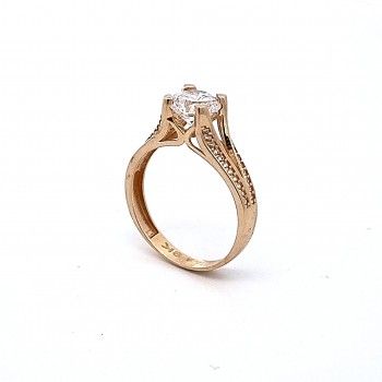 9KT GOLD RING - CRAVING SOLITARY