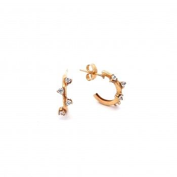 ARGOLAS OURO 9KT - ZIRCNIAS