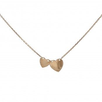 NECKLACE Gold 9Kt HEARTS - LOVERS
