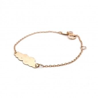 PULSEIRA OURO 9KTS - NUVEM