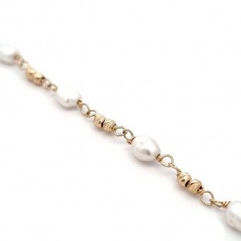 GOLDEN SILVER NECKLACE - PEARLS