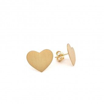 SILVER GOLDEN HEARTS EARRINGS - BEAUTY COLLECTION