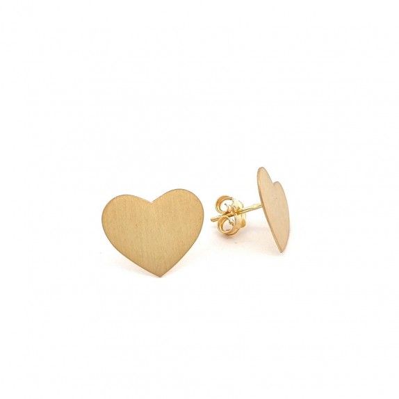 SILVER GOLDEN HEARTS EARRINGS - BEAUTY COLLECTION