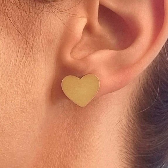 SILVER GOLDEN HEARTS EARRINGS - BEAUTY COLLECTION