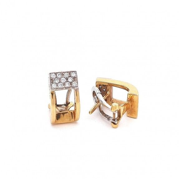 19.2KTS GOLD EARRINGS - DIAMONDS