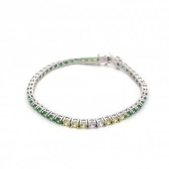 PULSEIRA PRATA ZIRCNIAS VERDES - RIVIERA