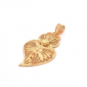 FILIGREE SILVER GOLD MEDAL - HEART OF VIANA