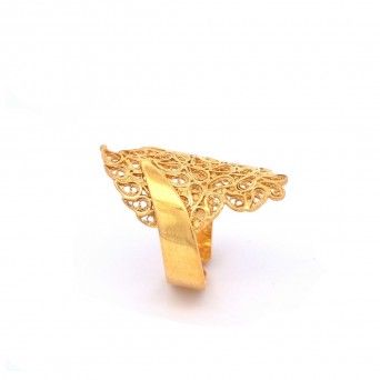 FILIGREE GOLD SILVER RING - HEART OF VIANA