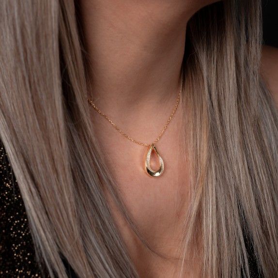 GOLD SILVER SET - NECKLACE & EARRINGS
