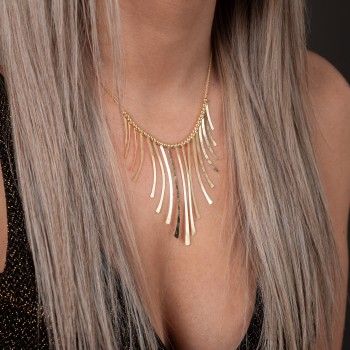 GOLD SILVER NECKLACE - FLOWER COLLECTION