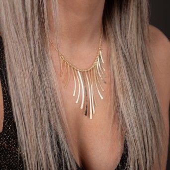 GOLD SILVER NECKLACE - FLOWER COLLECTION