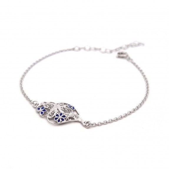PULSEIRA PRATA FILIGRANA - CORAO DE VIANA