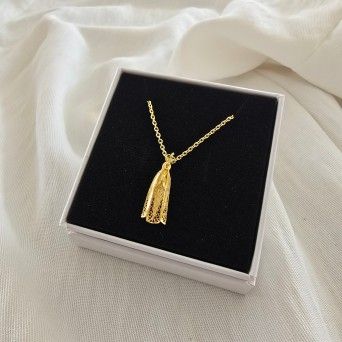COLAR PRATA DOURADA FILIGRANA - NOSSA SENHORA DE FTIMA