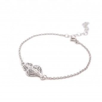 PULSEIRA PRATA  FILIGRANA - CORAO VIANA