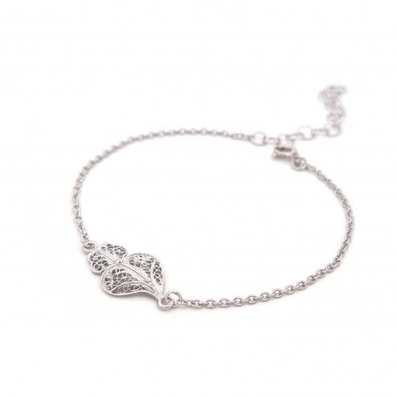 PULSEIRA PRATA  FILIGRANA - CORAO VIANA