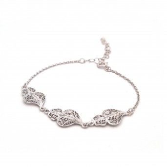 PULSEIRA PRATA FILIGRANA - CORAO DE VIANA