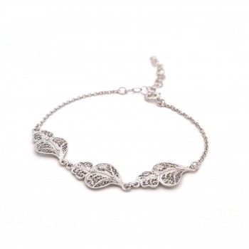 PULSEIRA PRATA FILIGRANA - CORAO DE VIANA
