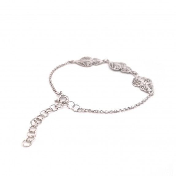 PULSEIRA PRATA FILIGRANA - CORAO DE VIANA