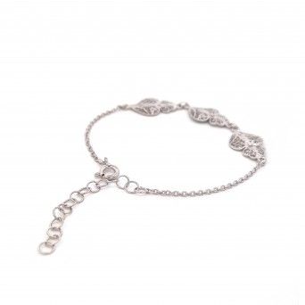 PULSEIRA PRATA FILIGRANA - CORAO DE VIANA