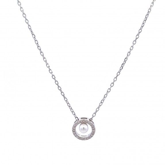 WHITE SILVER NECKLACE - MOMENTS