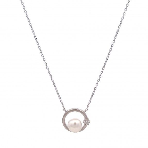 WHITE SILVER NECKLACE - MOMENTS