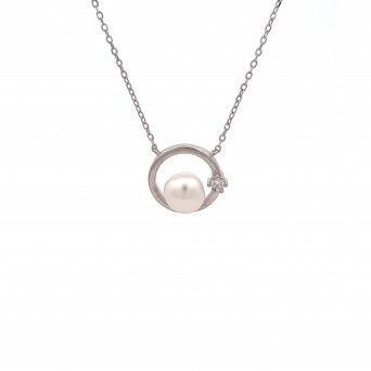 WHITE SILVER NECKLACE - MOMENTS