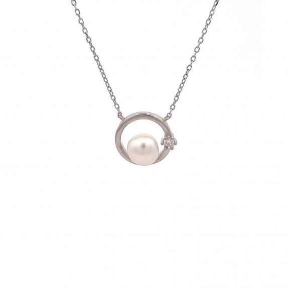 WHITE SILVER NECKLACE - MOMENTS
