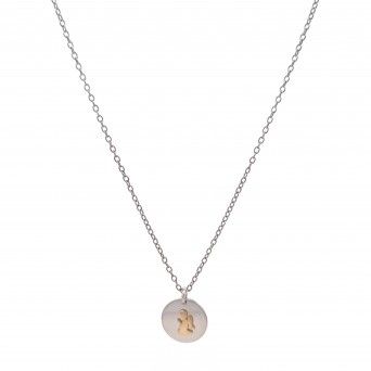 WHITE SILVER ANGEL NECKLACE - MOMENTS