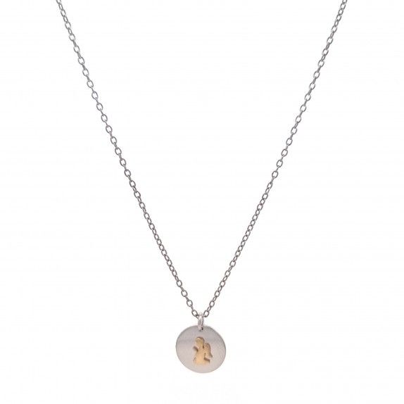 WHITE SILVER ANGEL NECKLACE - MOMENTS