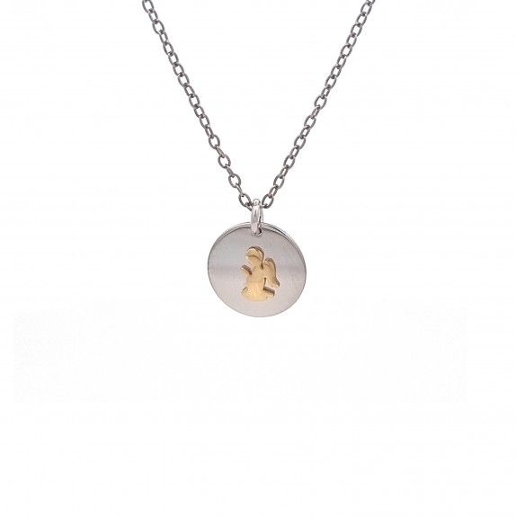 WHITE SILVER ANGEL NECKLACE - MOMENTS