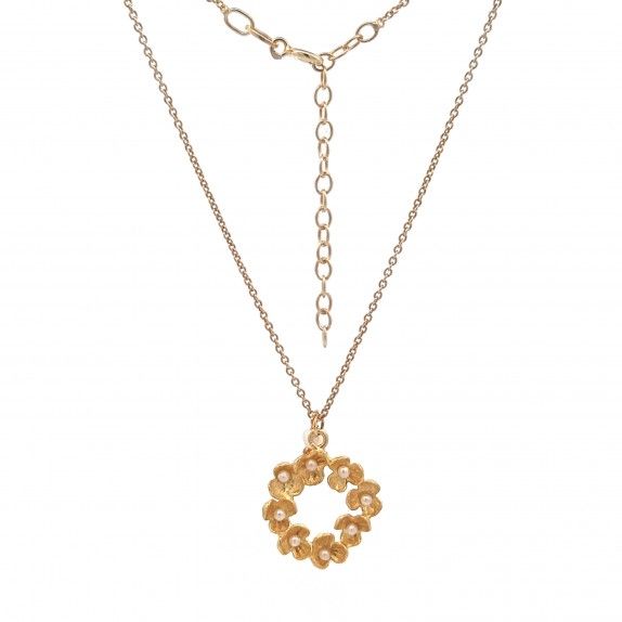 CONJUNTO PRATA DOURADA PROLAS - COLAR&BRINCO COLEO FLOWER
